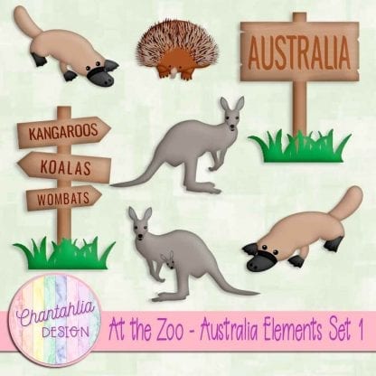 Free design elements in an At the Zoo - Australia theme