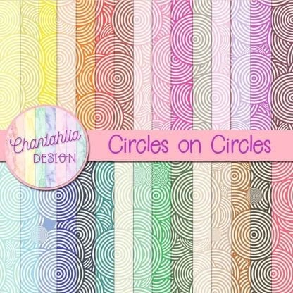 free digital papers featuring a circles on circles design