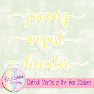 free daffodil months of the year stickers