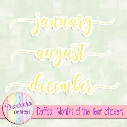 free daffodil months of the year stickers