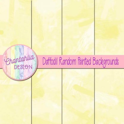 free daffodil random painted digital papers backgrounds
