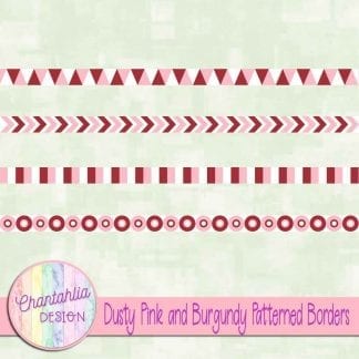free dusty pink and burgundy patterned borders