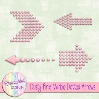 Free dusty pink marble dotted arrows design elements