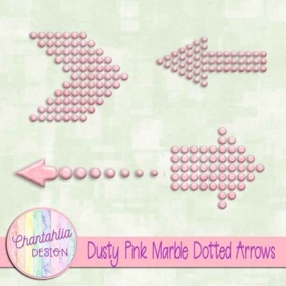 Free dusty pink marble dotted arrows design elements