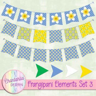 Free design elements in a Frangipani theme