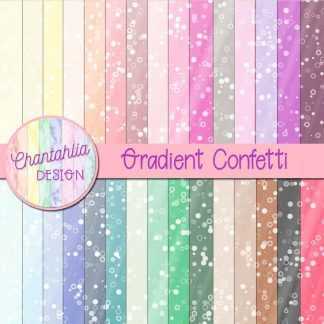Free digital papers featuring a gradient confetti design