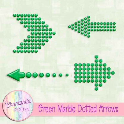 Free green marble dotted arrows design elements
