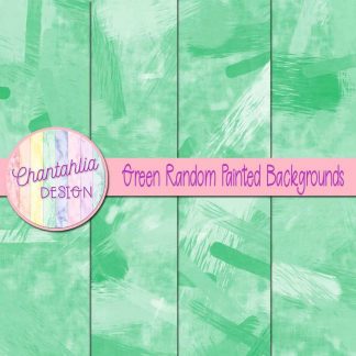 Free green random painted digital papers backgrounds
