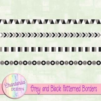 free grey and black patterned borders
