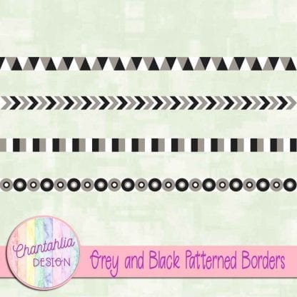 free grey and black patterned borders