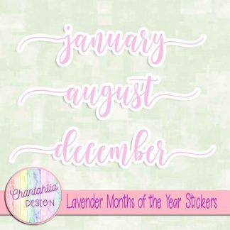 Free lavender months of the year stickers