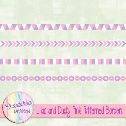 free lilac and dusty pink patterned borders