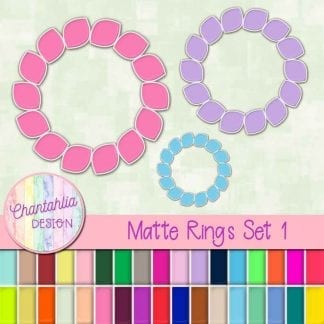 Free ring design elements in a matte style