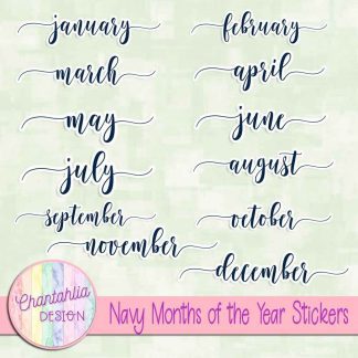 Free navy months of the year stickers