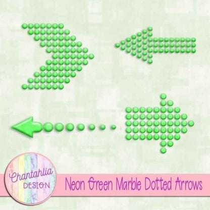 Free neon green marble dotted arrows design elements