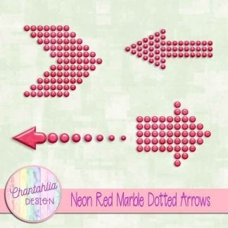 Free neon red marble dotted arrows design elements