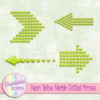 Free neon yellow marble dotted arrows design elements