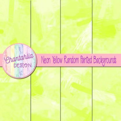 free neon yellow random painted digital papers backgrounds