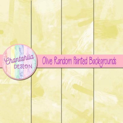 free olive random painted digital papers backgrounds