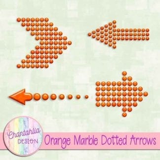 Free orange marble dotted arrows design elements