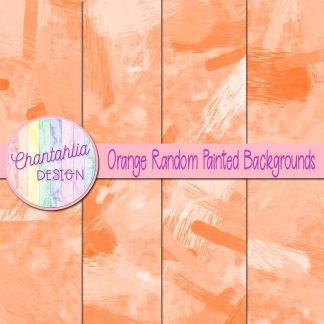 free orange random painted digital papers backgrounds