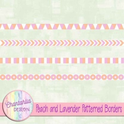 free peach and lavender patterned borders