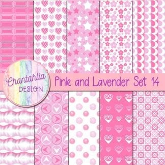 Free pink and lavender patterned digital papers set 14