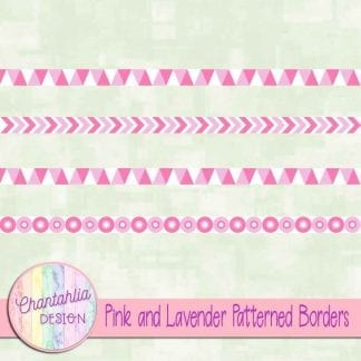 free pink and lavender patterned borders