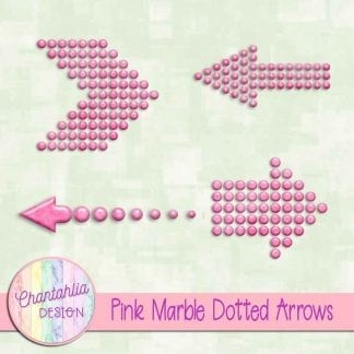 Free pink marble dotted arrows design elements
