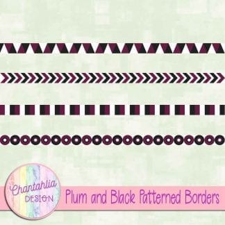free plum and black patterned borders