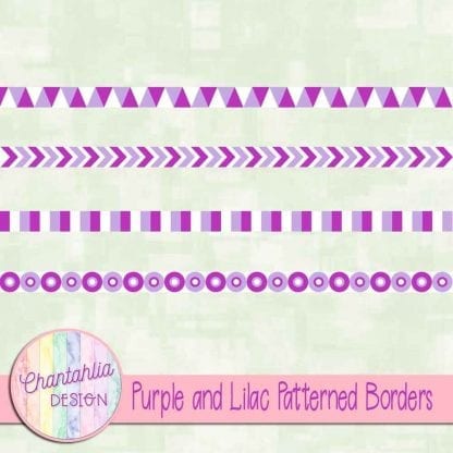 free purple and lilac patterned borders