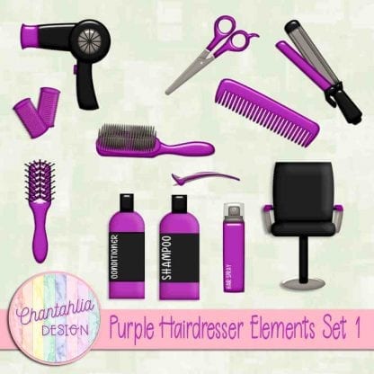Free design elements in a Hairdresser theme.