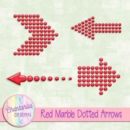 Free red marble dotted arrows design elements