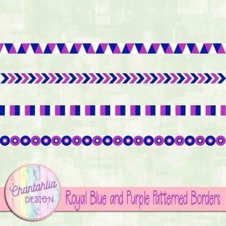 free royal blue and purple patterned borders