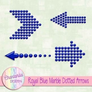 Free royal blue marble dotted arrows design elements