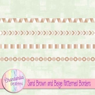 free sand brown and beige patterned borders
