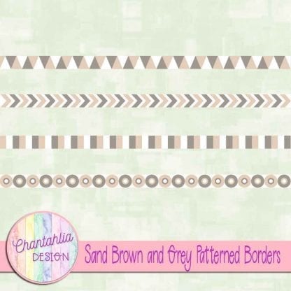 free sand brown and grey patterned borde