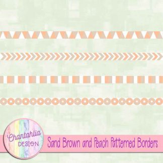 free sand brown and peach patterned borders