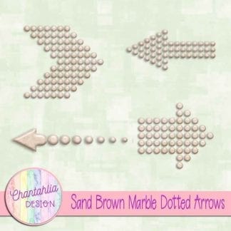 Free sand brown marble dotted arrows design elements