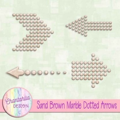 Free sand brown marble dotted arrows design elements