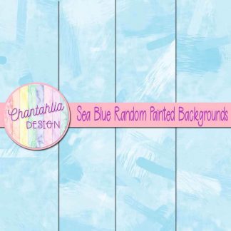 free sea blue random painted digital papers backgrounds