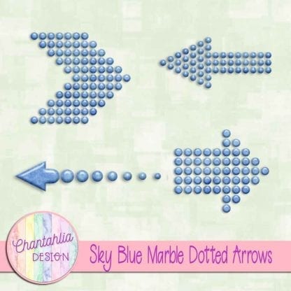 Free sky blue marble dotted arrows design elements