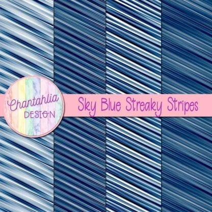 free sky blue streaky stripes digital papers