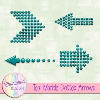 Free teal marble dotted arrows design elements