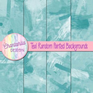 Free teal random painted digital papers backgrounds
