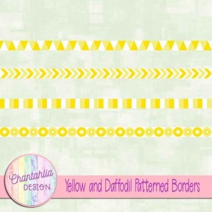 free yellow and daffodil patterned borders