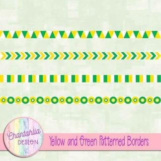 free yellow and green patterned borders