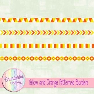 free yellow and orange patterned borders