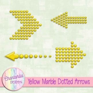 Free yellow marble dotted arrows design elements
