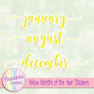 free yellow months of the year stickers